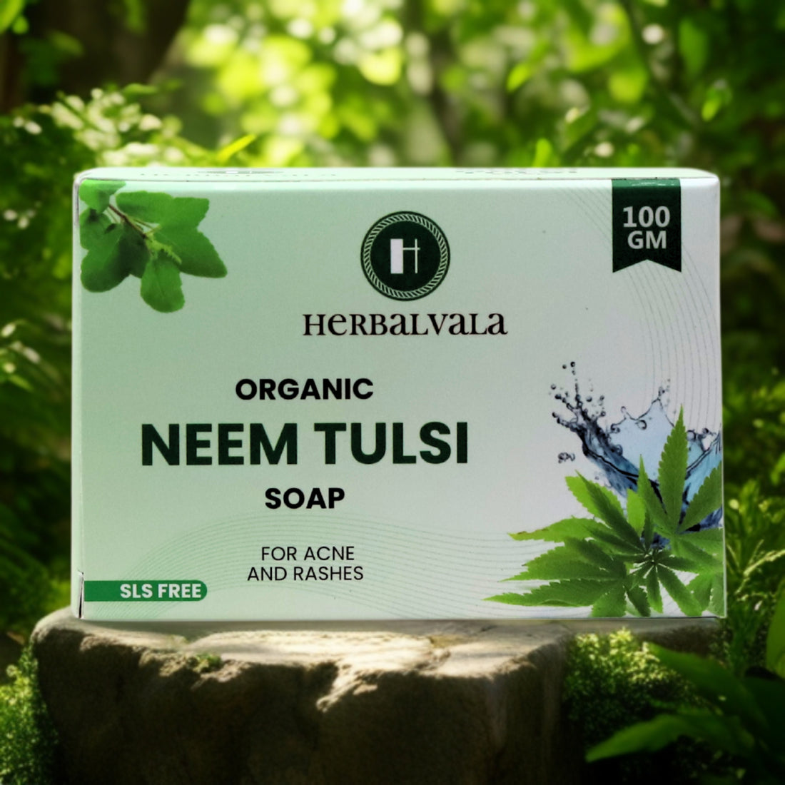 Herbalvala Glycerin Based Neem and Tulsi Soap for Refreshed & Nourished Body || Cleanses Skin & Prevent Infection || For Hydrated, Supple & Rash Free Skin || For All Skin Type (Pack of 3)