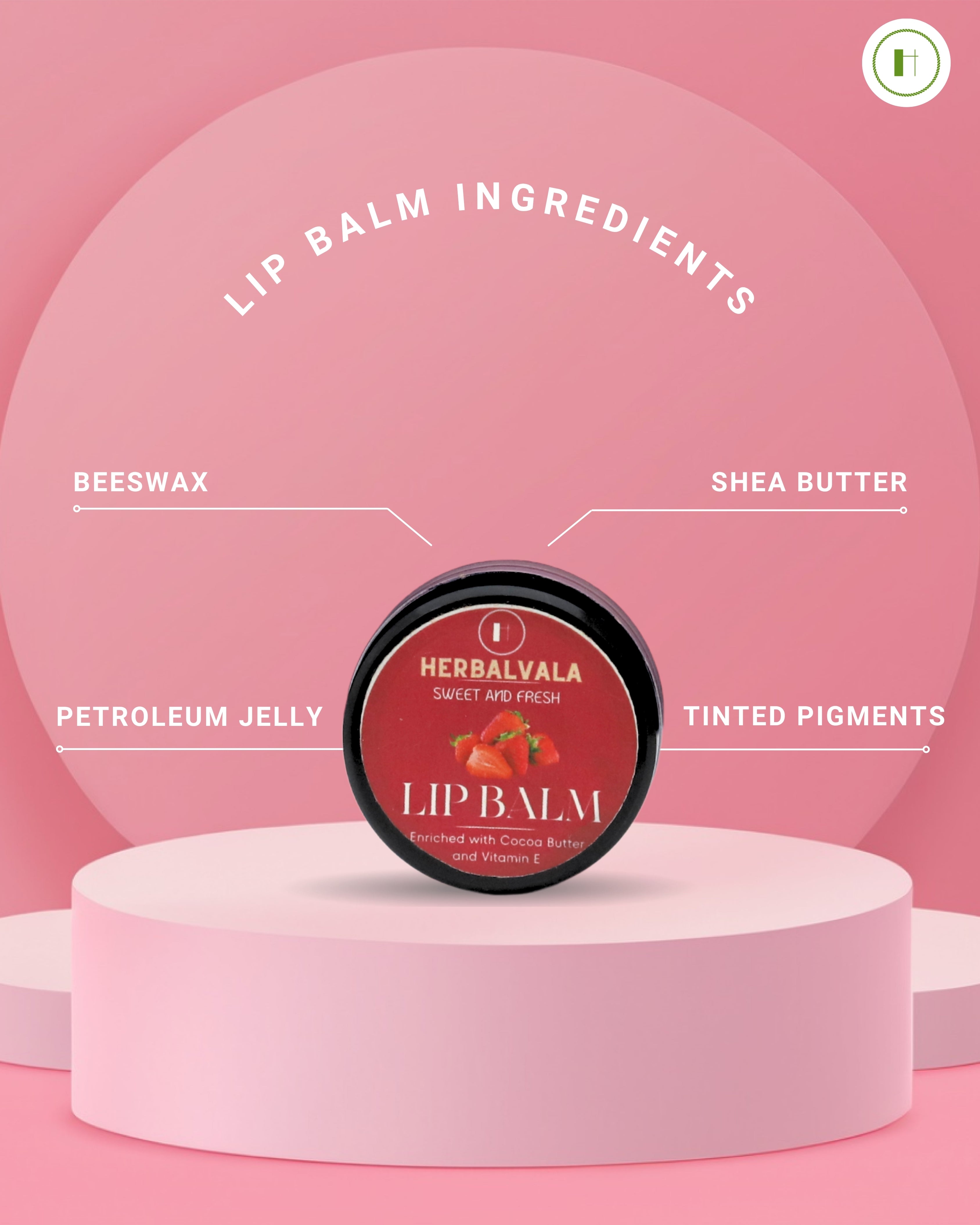 Herbalvala Lip Balm Combo of Strawberry + Beetroot + Coffee Flavour for Lip Care – Pack of 3