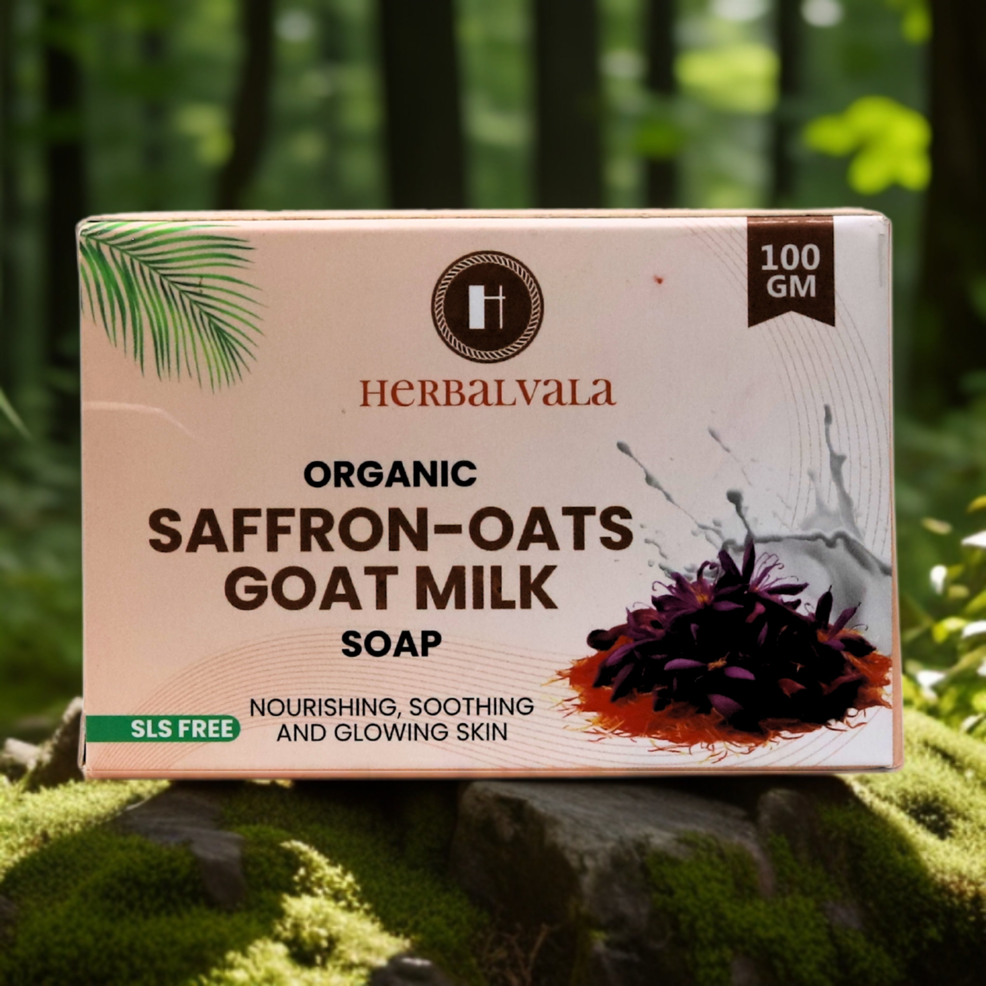 Herbalvala Saffron Goat Milk Soap for Refreshed & Nourished Body || Bathing Soap to Minimise Signs Of Aging || Suitable for All Skin Type ||Nourish Your Skin with Saffron-Infused Goat Milk Soap (Pack Of 2)