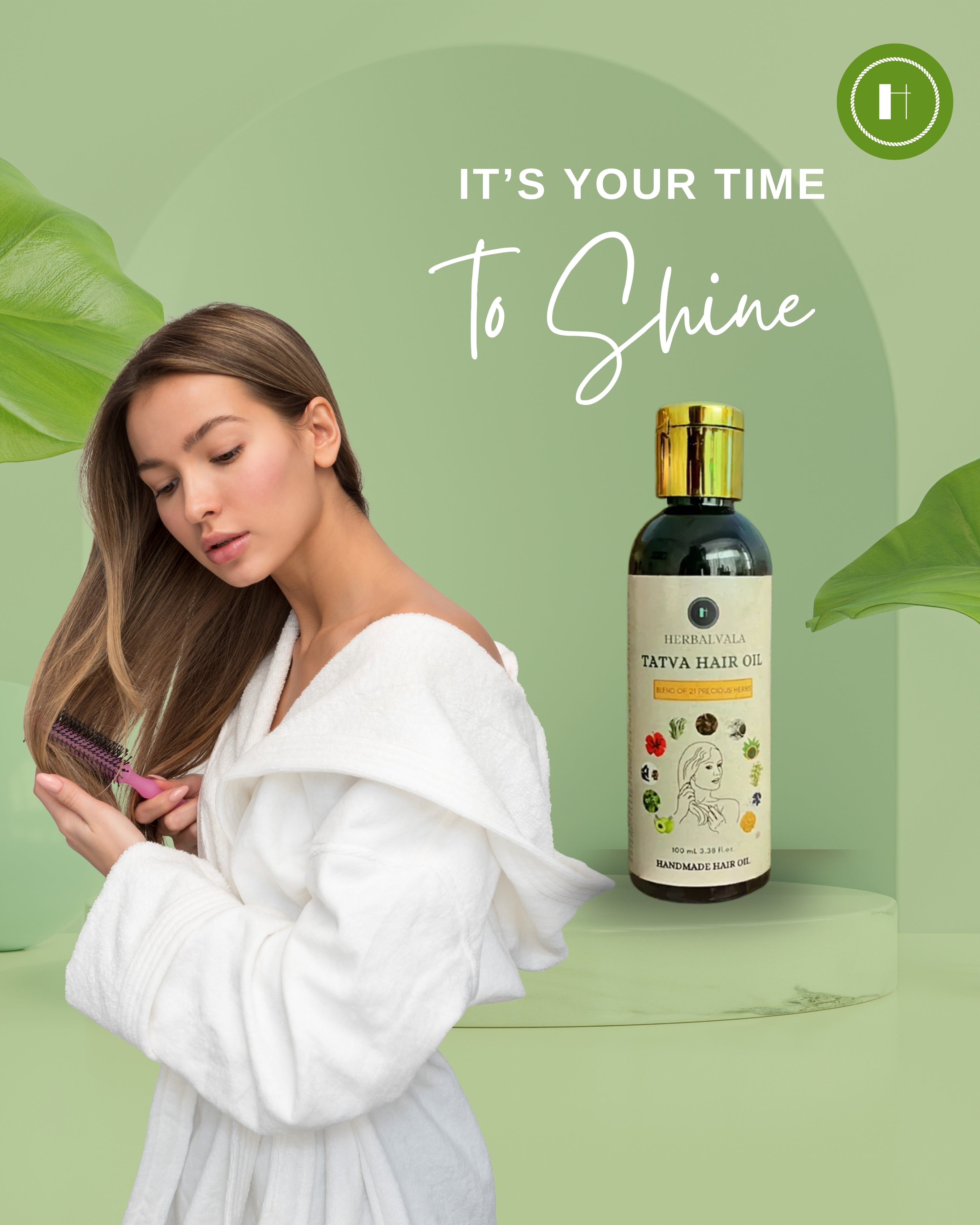 Herbalvala Tatva Hair Oil for Nourished Long Hair || Prevent Hairfall, Anti-dandruff, Premature Graying || Natural Care for Strong, Healthy, and Lustrous Hair || 100 ml