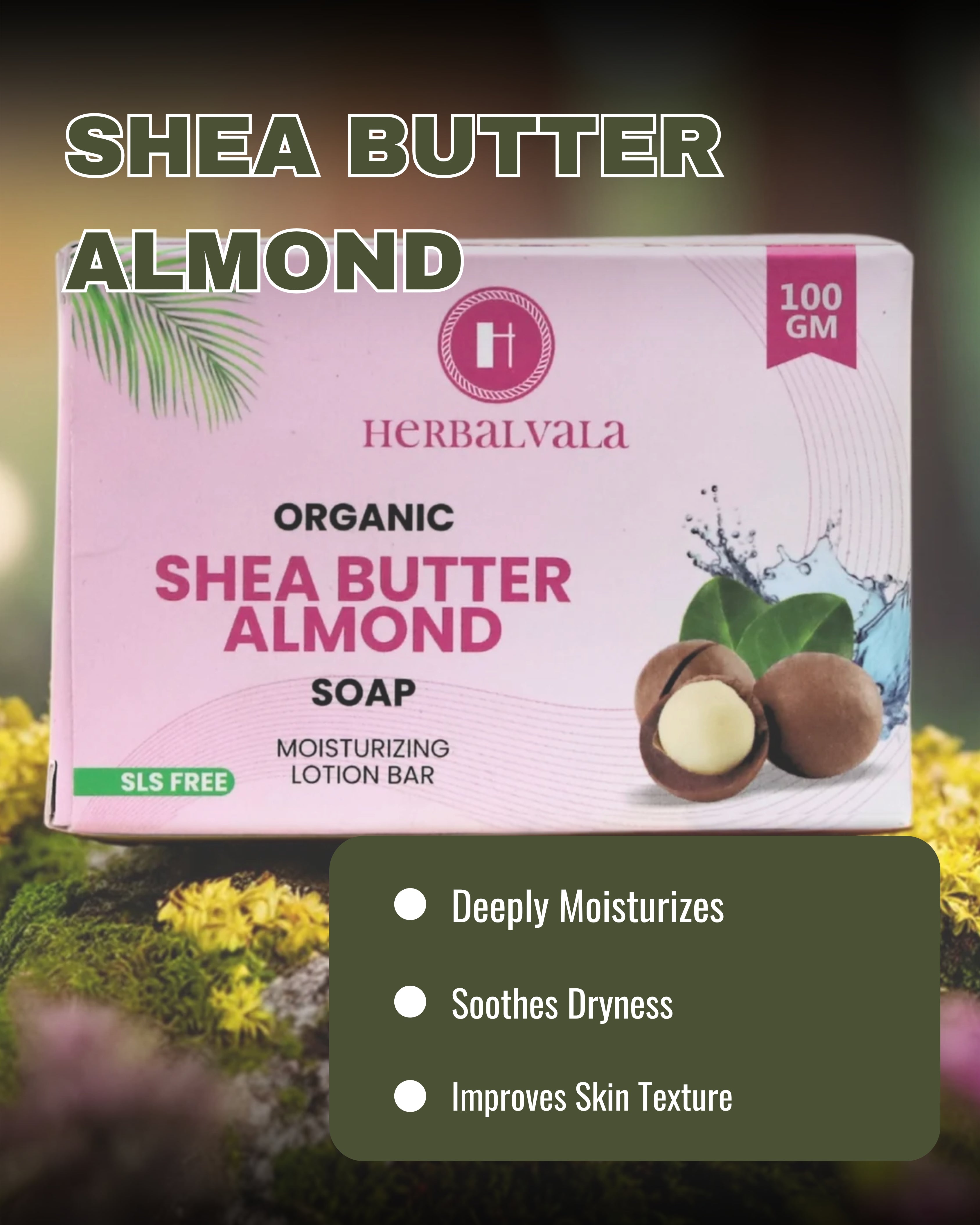 Herbalvala Shea Butter Vitamin E Soap for Refreshed & Nourished Body || Paraben, Sulphate & Cruelty-Free || Glowing & Moisturized Skin (Pack of 2)