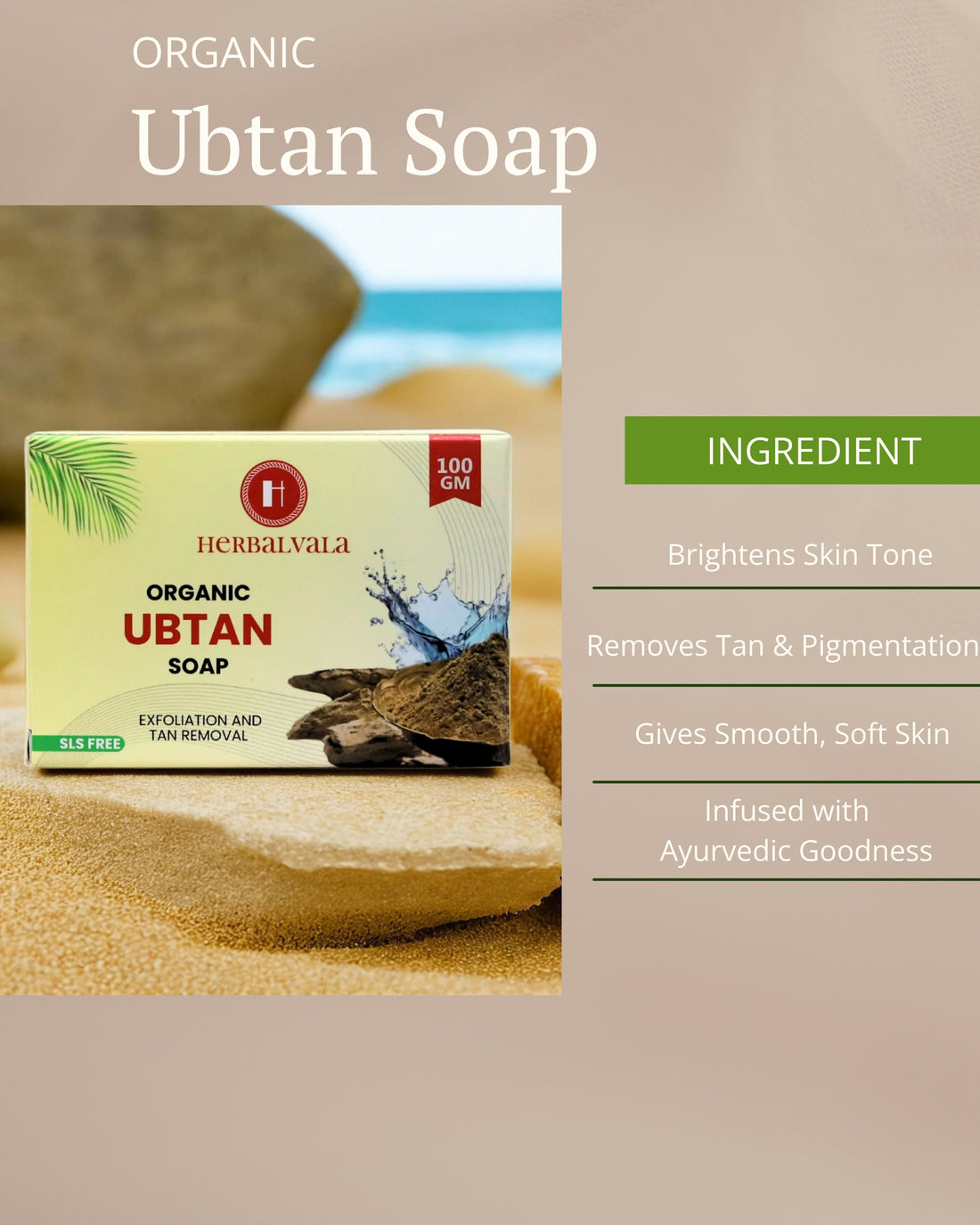 Herbalvala Ubtan Soap for Refreshed & Nourished Body | (Pqack of 2)