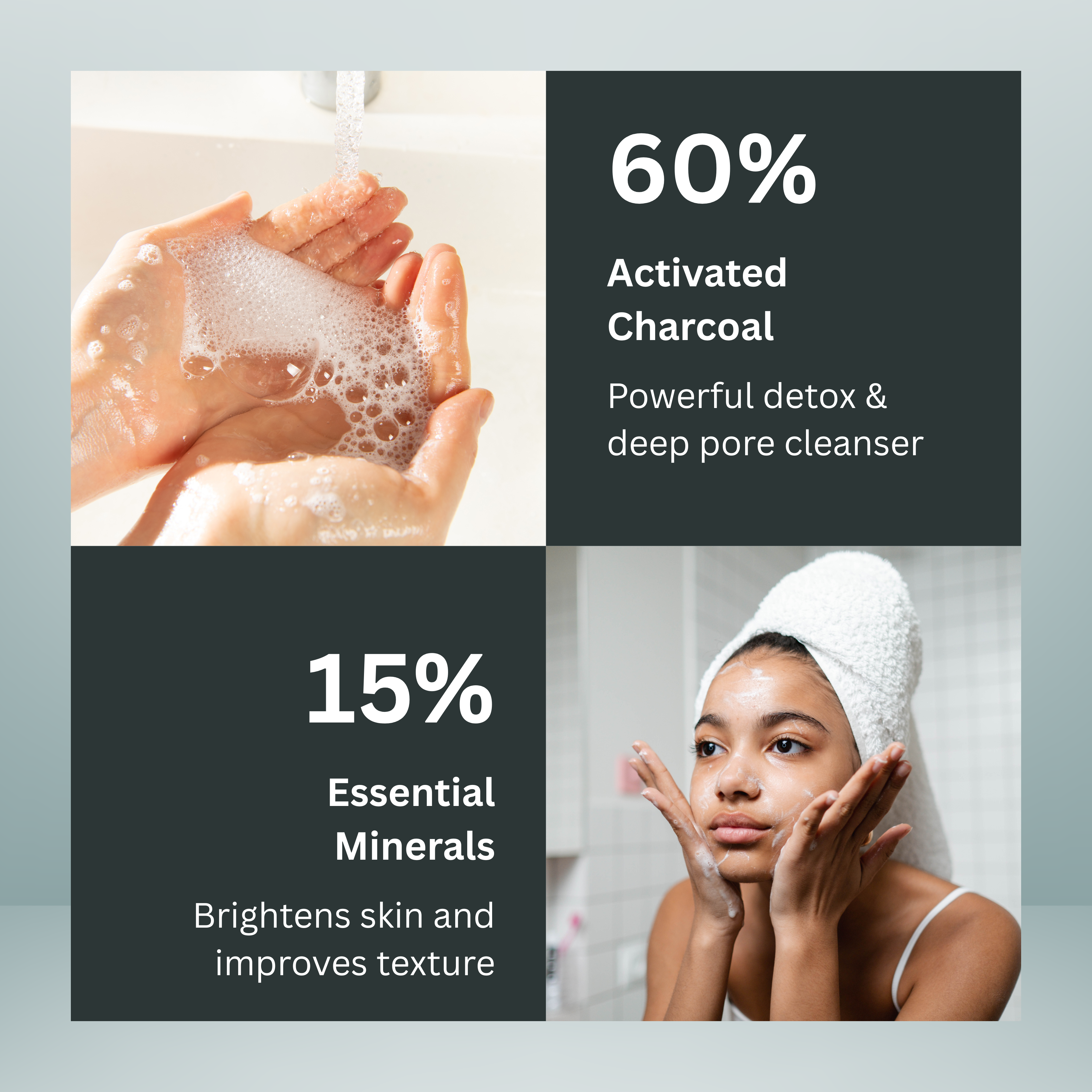 Herbalvala Organic Charcoal Face Soap for Radiant Glow || Detox Bathing Soap || Body Cleansing || Organic Face Soap || Pollution Damage Control || Natural Soap – Pack of 3