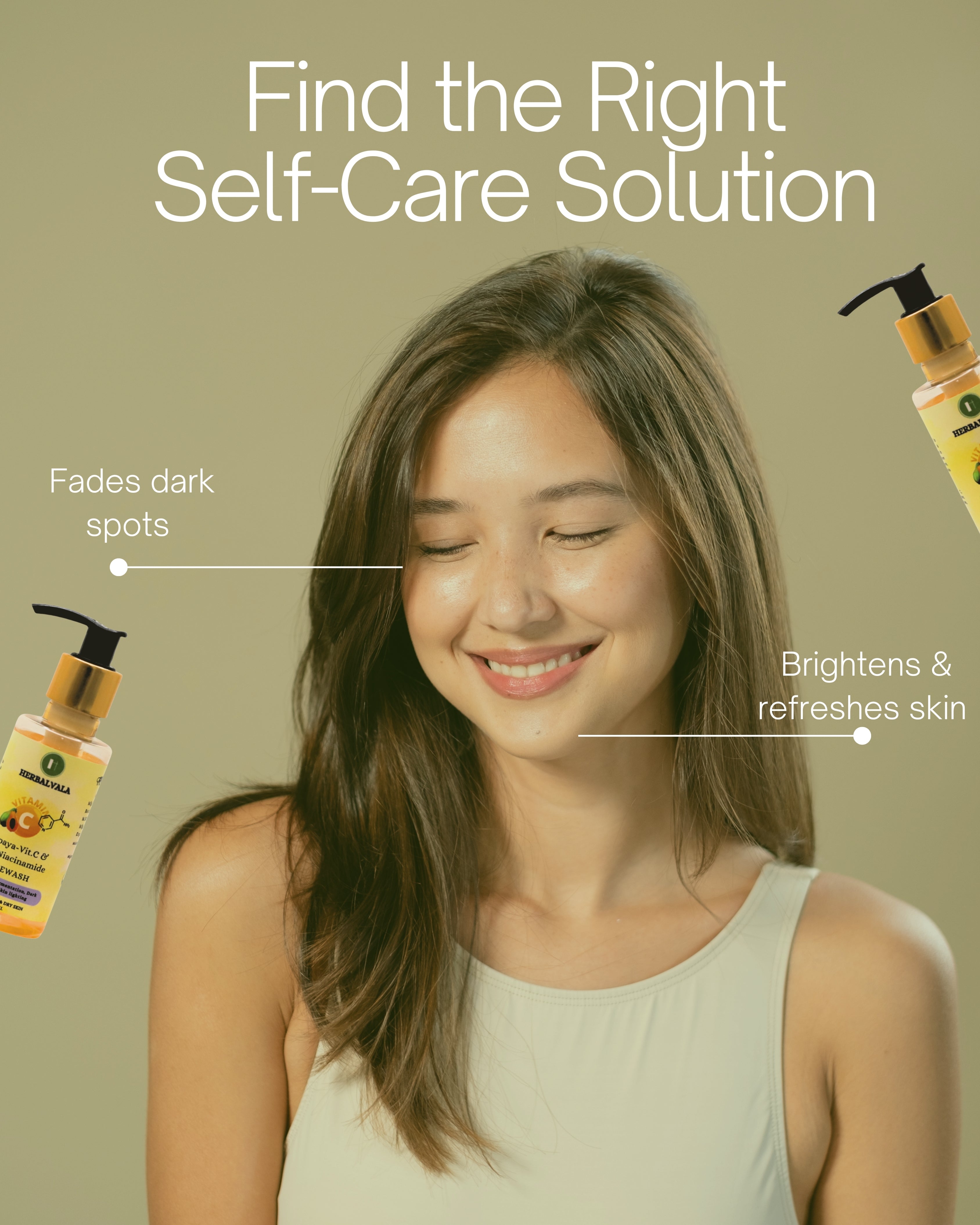 Herbalvala Niacinamide, Glutathione & Vitamin – C Papaya Facewash for Oily & Dry Skin || SLS Free || Remove Pigmentation, Dark Spots and Skin Lighting (100 Gram/ML)