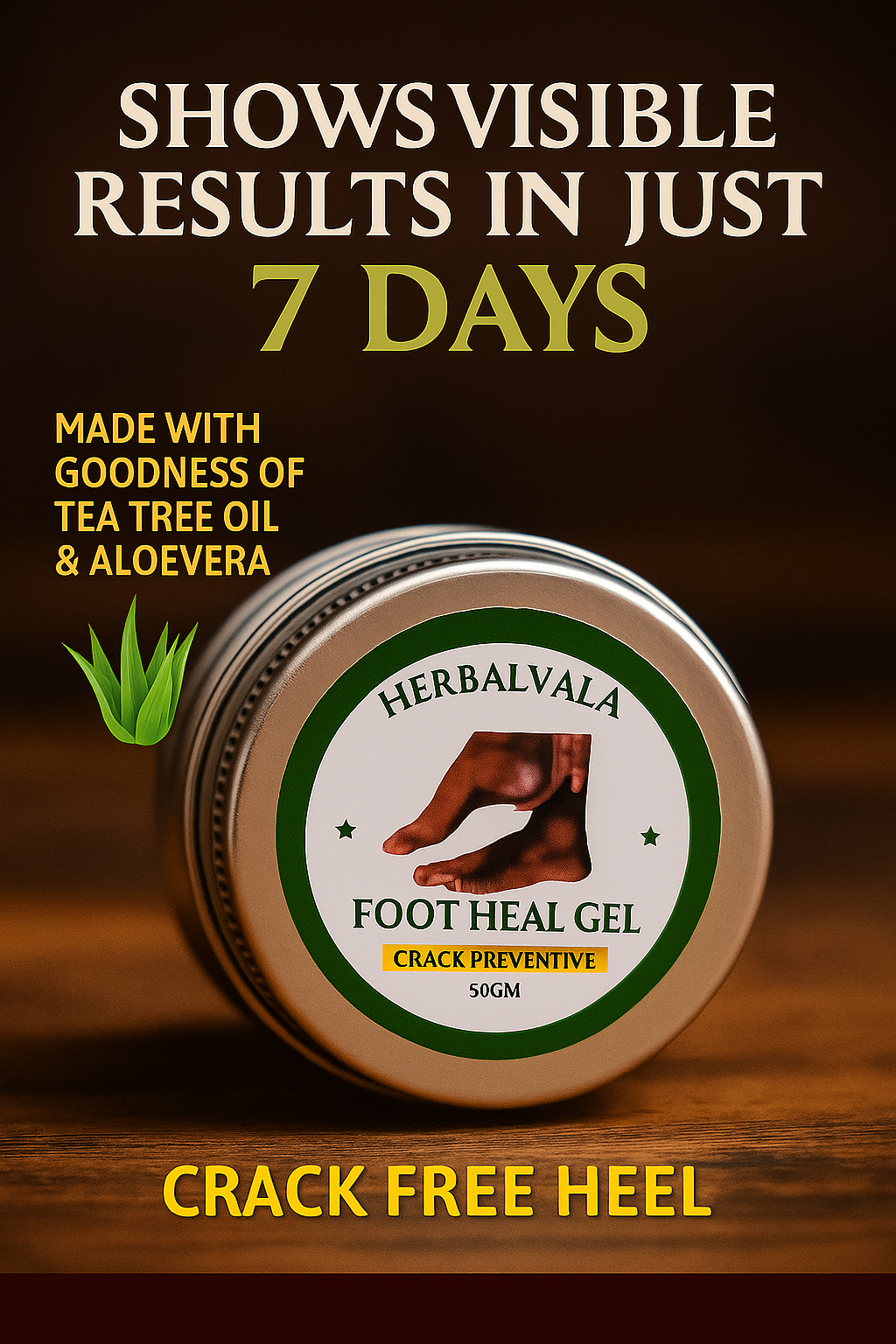Herbalvala Foot Heal Gel - 50gm, Best For Muscular Pain, Cough and Cold, 100% organic and safe for all skin types