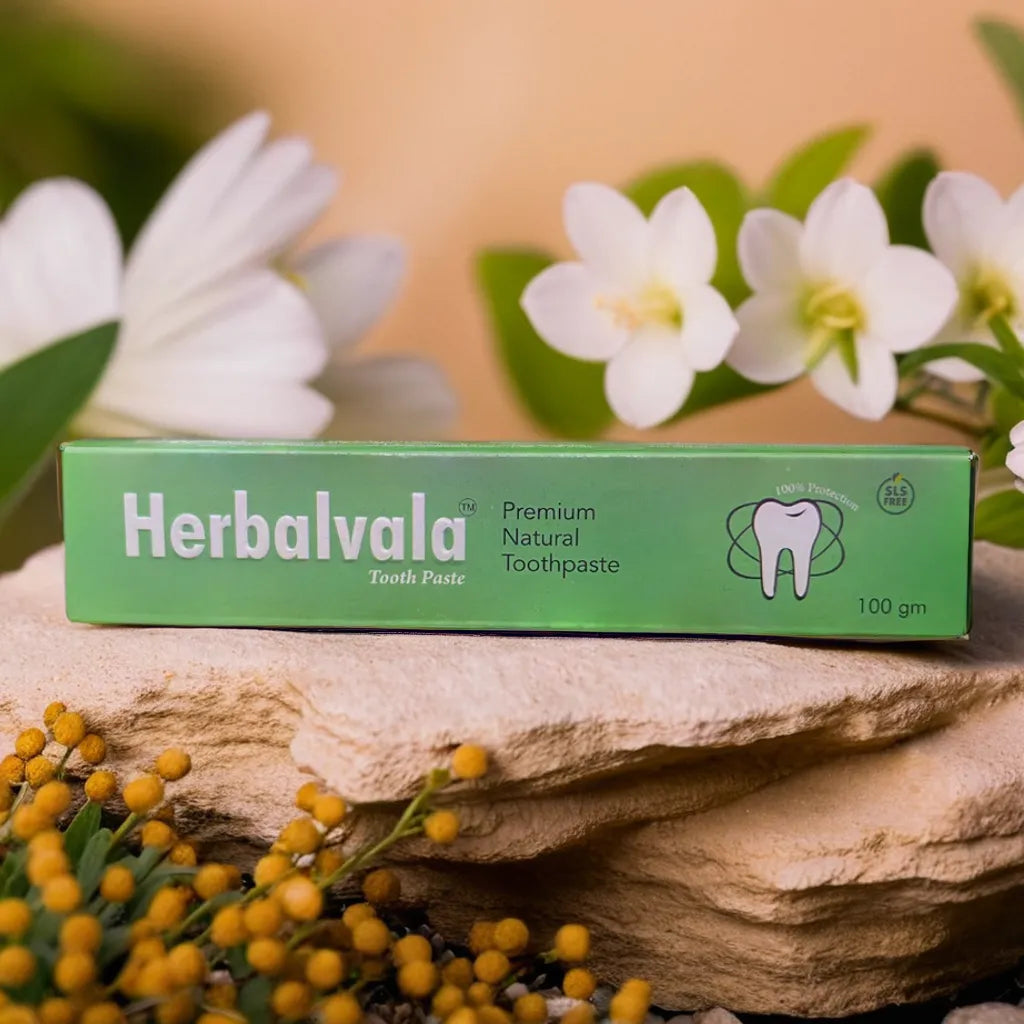 Herbalvala Toothpaste(SLS Free), Prevent sensitivity, Relives pain, Cure bad breath, Good for regular use, Advanced Health Anti-Germ Toothpaste, Anti-Germ Protection(400gm, pack of 4)