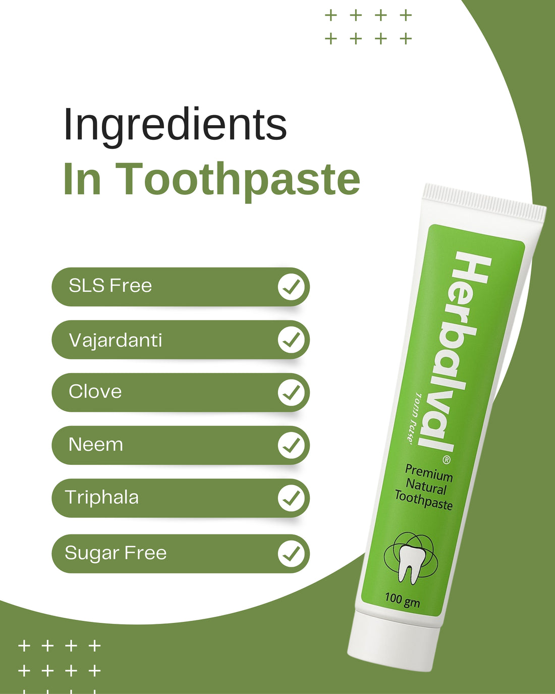 Herbalvala Toothpaste(SLS Free), Prevent sensitivity, Relives pain, Cure bad breath, Good for regular use, Advanced Health Anti-Germ Toothpaste, Anti-Germ Protection(400gm, pack of 4)